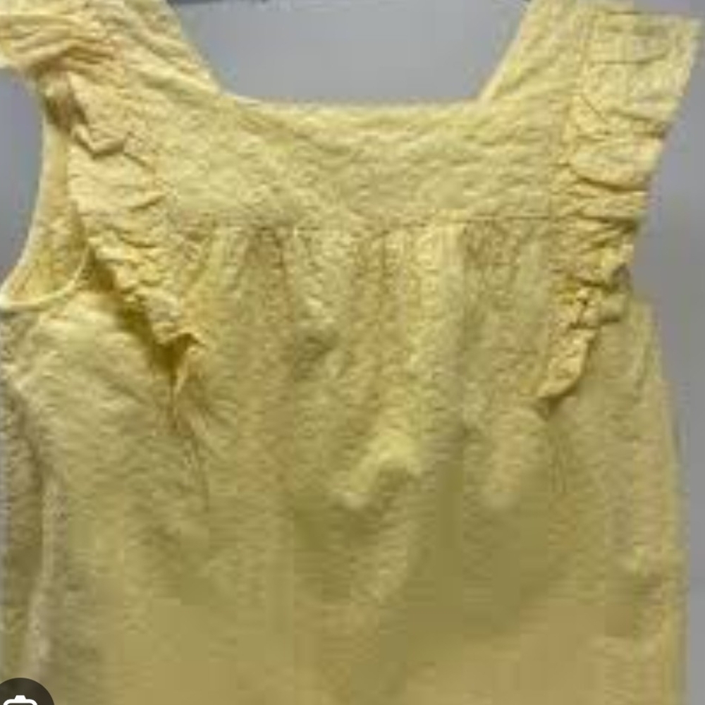 Yellow Ruffled Kids Top - Picture 1 of 6